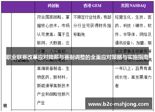 职业联赛改革应对降薪与赛制调整的全面应对策略与实施指南